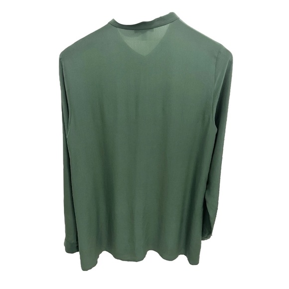Eileen Fisher Green Silk Blouse - Picture 2 of 3